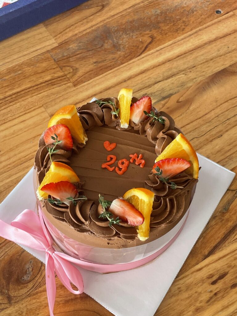 Chocolate birthday cake in Hoian